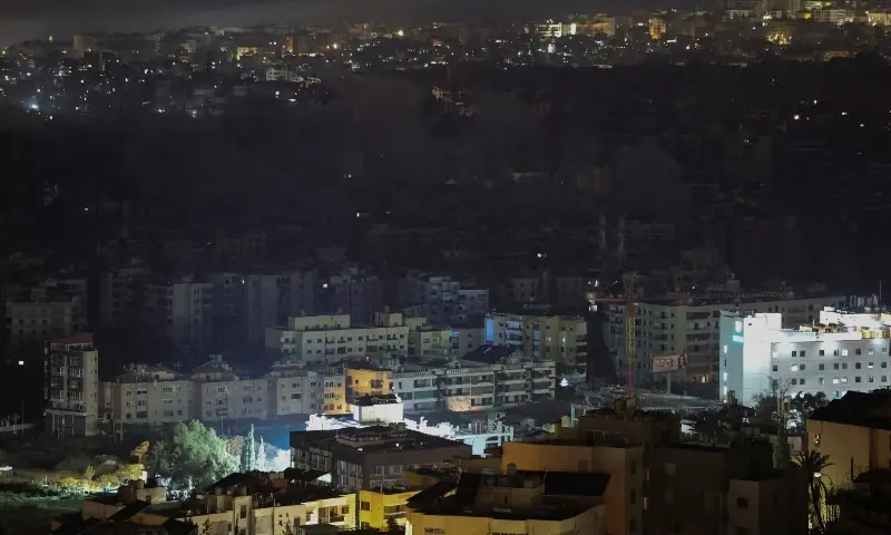 Smoke rises from Beirut&rsquo;s southern suburbs following an Israeli strike, after an escalation between Hezbollah and Israel, amid the US-Israeli conflict with Iran, Lebanon, March 24, 2026. &mdash;Reuters