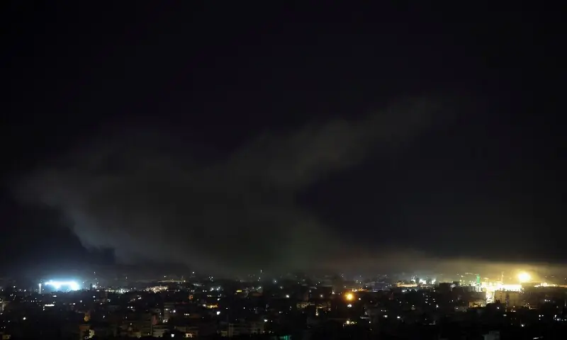 Smoke rises from Beirut&rsquo;s southern suburbs following an Israeli strike, after an escalation between Hezbollah and Israel, amid the US-Israeli conflict with Iran, Lebanon, March 24, 2026. &mdash;Reuters