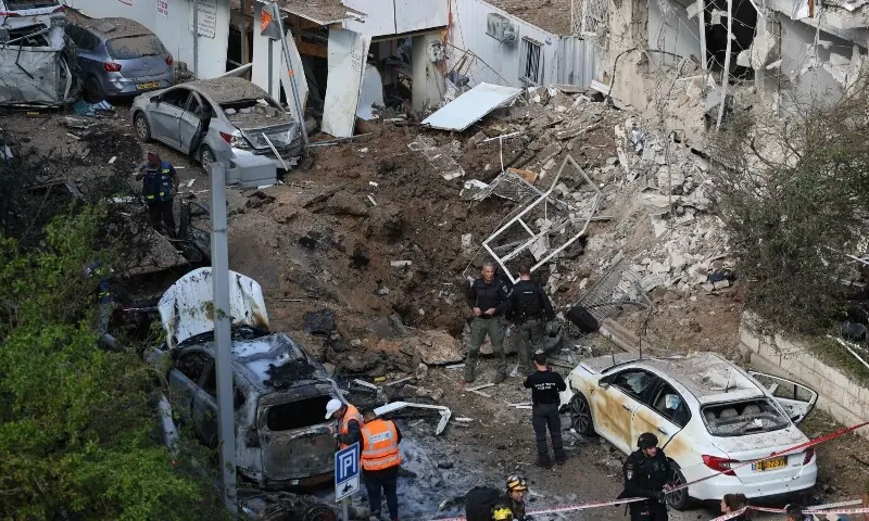 This picture shows the site of an overnight Israeli airstrike in Beirut&rsquo;s southern suburb of Haret Hreik neighborhood on March 24, 2026. &mdash;AFP