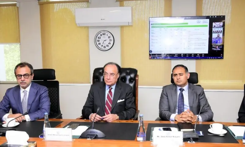 Finance Minister Muhammad Aurangzeb on Tuesday chaired a meeting of the committee to review the energy supply situation and assess developments in global oil and gas markets amid evolving geopolitical conditions. &mdash; Photo courtesy @Financegovpk/X
