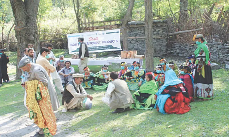 Kalash people during a training session on community business enterprise in Rumbur valley. — Dawn Kalash people during a training session on community business enterprise in Rumbur valley. — Dawn
