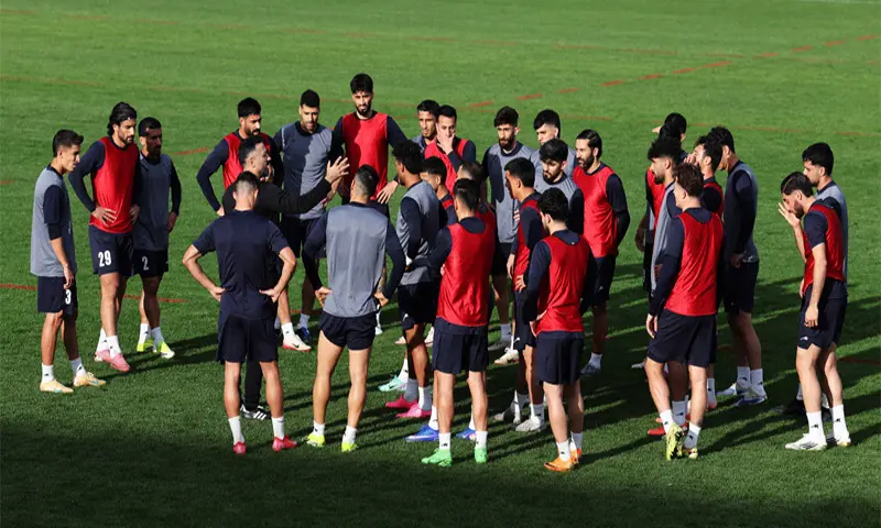 ANTALYA: Iranian players attend a training session at the Huseyin Aygyn Football Center on Wednesday, ahead of their international friendly against Nigeria on Friday.—Reuters ANTALYA: Iranian players attend a training session at the Huseyin Aygyn Football Center on Wednesday, ahead of their international friendly against Nigeria on Friday.—Reuters
