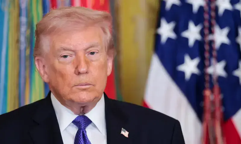 US President Donald Trump attends a Medal of Honour ceremony at the White House in Washington, DC, US on March 2, 2026. &mdash; Reuters/File
