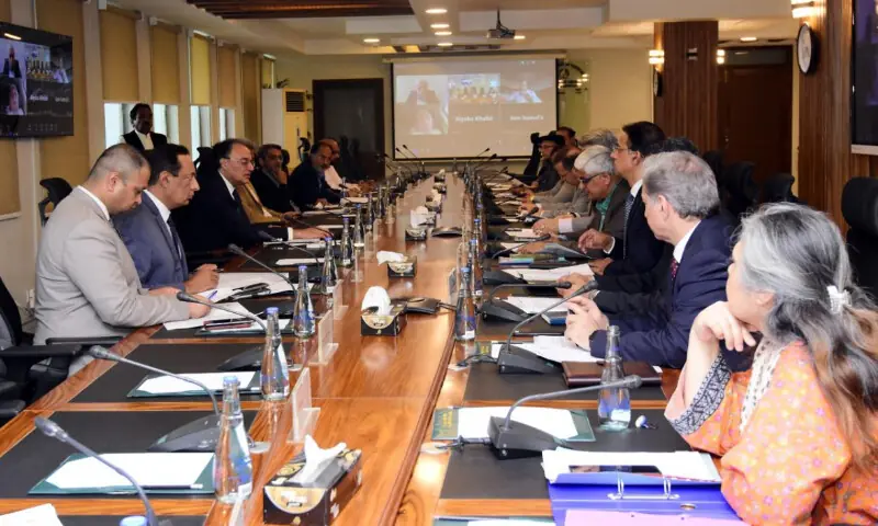 Finance Minister Muhammad Aurangzeb chairs a meeting of the Economic Coordination Committee in Islamabad on Thursday. —Photo via X/@Financegovpk Finance Minister Muhammad Aurangzeb chairs a meeting of the Economic Coordination Committee in Islamabad on Thursday. —Photo via X/@Financegovpk