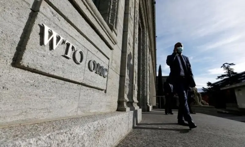 In this file photo, a delegate arrives before a meeting at the World Trade Organization (WTO) in Geneva, Switzerland, October 28, 2020. — Reuters/File In this file photo, a delegate arrives before a meeting at the World Trade Organization (WTO) in Geneva, Switzerland, October 28, 2020. — Reuters/File