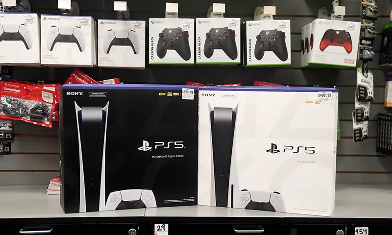 A file photo of PlayStation 5 consoles on sale in New York City, the US from November 12, 2020. — Reuters A file photo of PlayStation 5 consoles on sale in New York City, the US from November 12, 2020. — Reuters