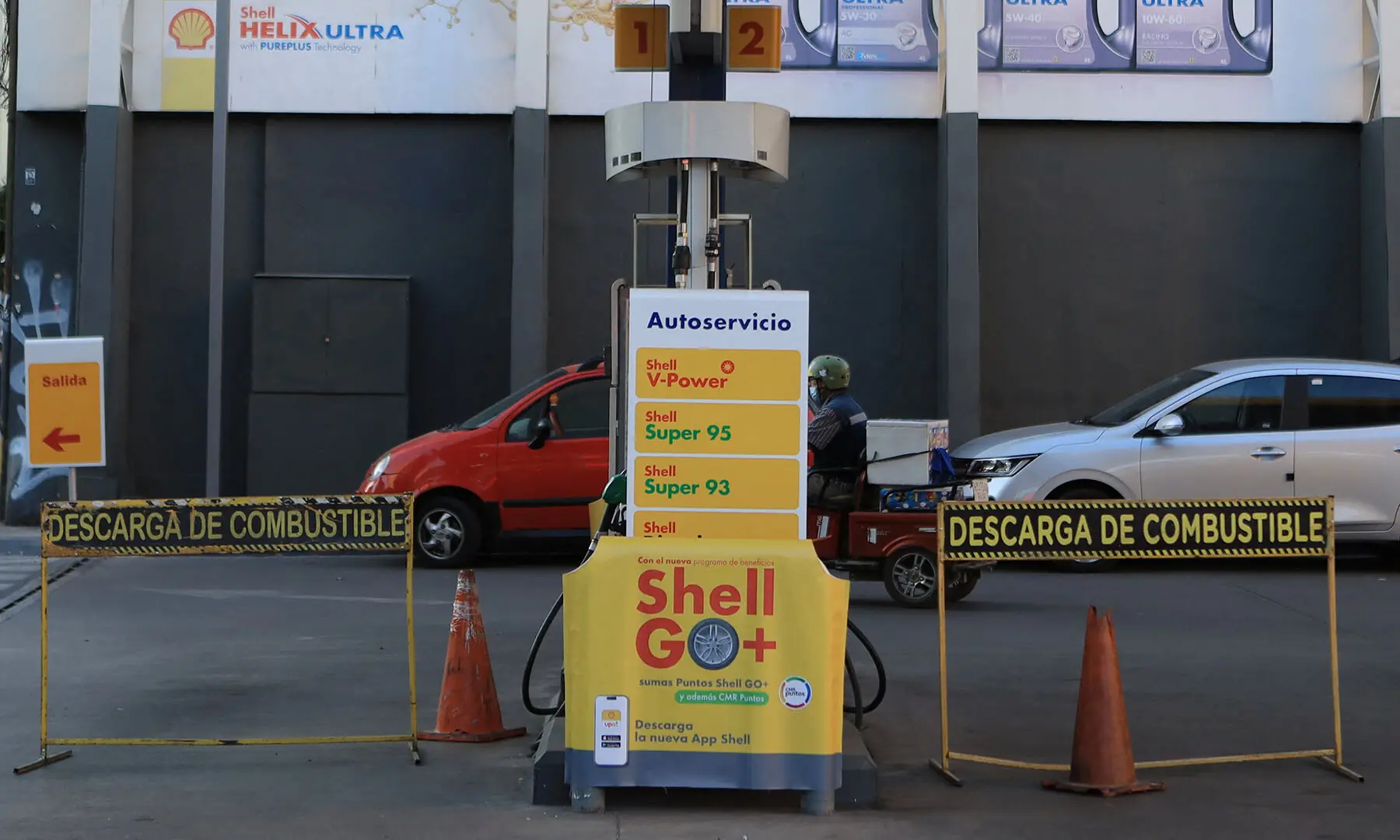 Fuel pumps are blocked due to lack of fuel at a gas station  in Santiago, Chile on March 26, after Chile&rsquo;s government activated a clause in its fuel‑stabilization mechanism to quickly bring domestic prices in line with surging international rates linked to conflict in the Middle East. &mdash; Reuters