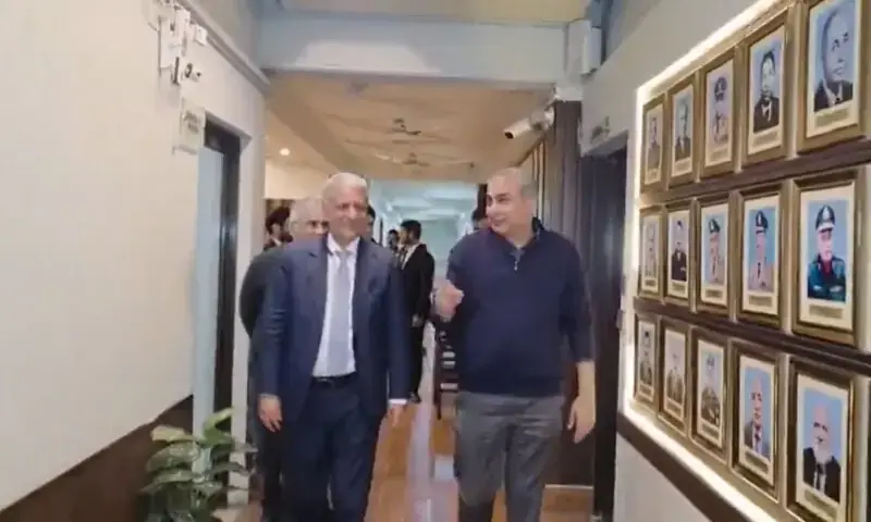 Interior Minister Mohsin Naqvi meets Federal Investigation Agency Director General Dr Usman Anwar during a visit to the FIA Headquarters on February 4, 2026. &mdash; screengrab via X/@PTVNewsOfficial