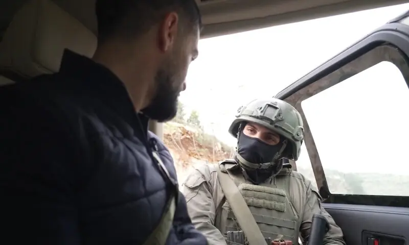 CNN correspondent Jeremy Diamond speaks to an Israeli soldier as his team is harassed by the military in the occupied West Bank on March 28. &mdash; Screengrab via X/@JDiamond1