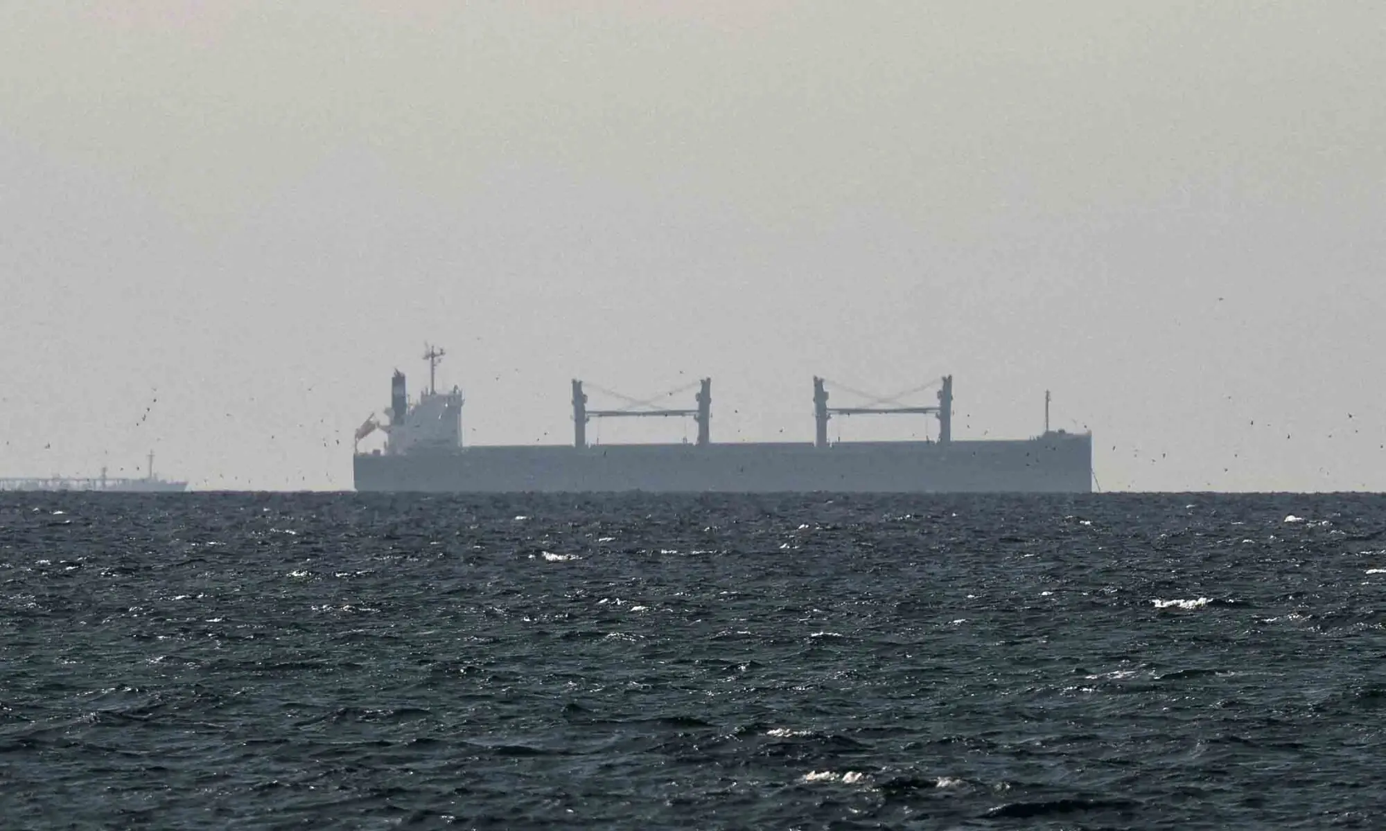 A cargo ship in the Gulf, near the Strait of Hormuz, as seen from northern Ras al-Khaimah, amid the US-Israeli conflict with Iran, in the United Arab Emirates, March 11, 2026. &mdash; Reuters