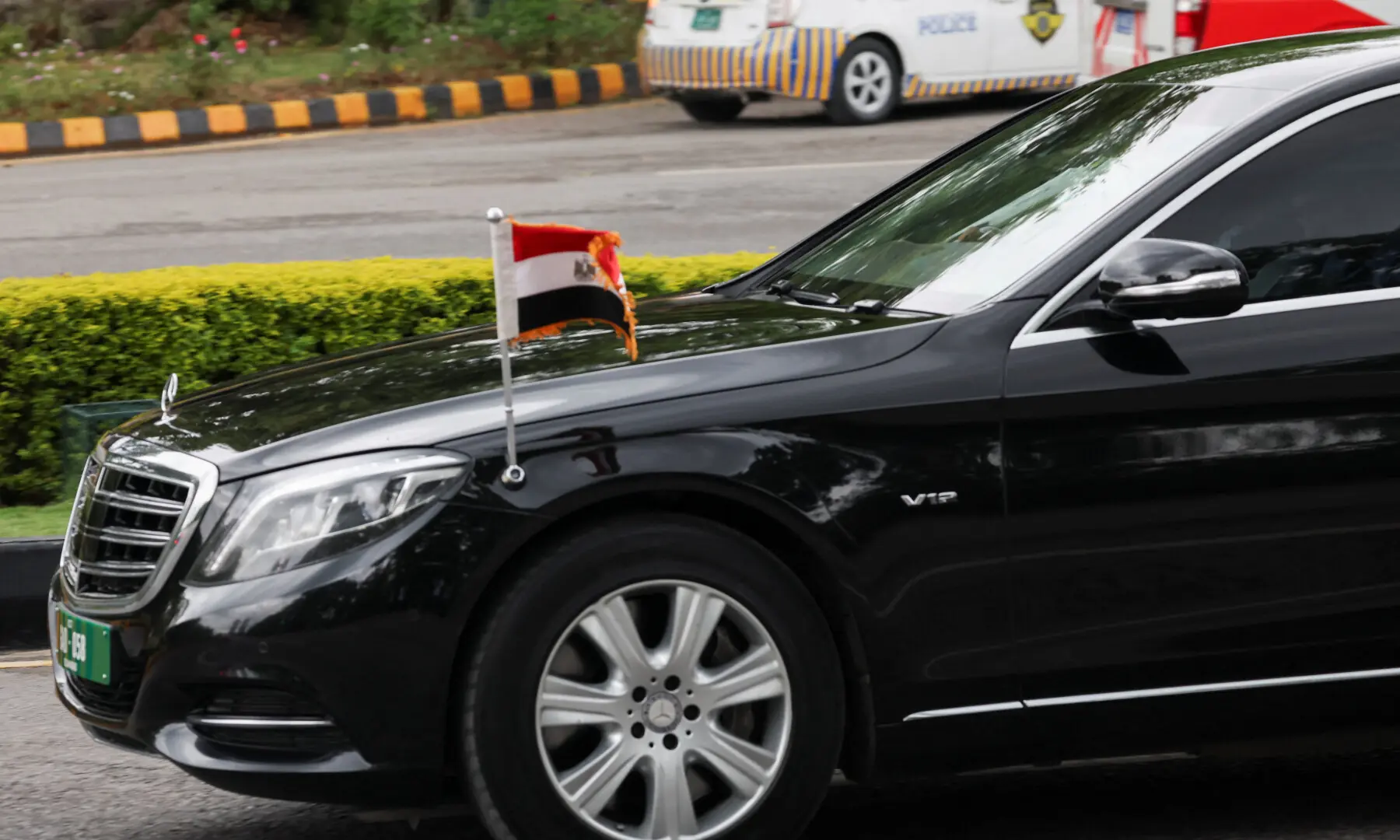 A car believed to be carrying Egypt&rsquo;s Foreign Minister Badr Abdelatty leaves from the Ministry of Foreign Affairs office, in Islamabad on March 29, 2026. &mdash; Reuters