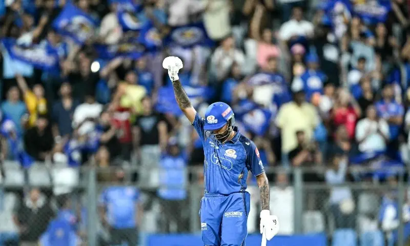 Mumbai Indians’ captain Indian cricket player Hardik Pandya celebrates after winning the 2026 Indian Premier League (IPL) T20 match between Mumbai Indians and Kolkata Knight Riders at the Wankhede Stadium in Mumbai on March 29. — AFP Mumbai Indians’ captain Indian cricket player Hardik Pandya celebrates after winning the 2026 Indian Premier League (IPL) T20 match between Mumbai Indians and Kolkata Knight Riders at the Wankhede Stadium in Mumbai on March 29. — AFP