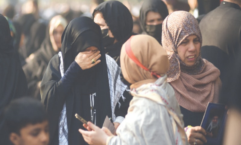 Women in large numbers take out a rally against the assassination of Iranian supreme leader Ayatollah Ali Khamenei. (right) Protesters clash with police outside US Consulate near Shimla Pahari. — White Star Women in large numbers take out a rally against the assassination of Iranian supreme leader Ayatollah Ali Khamenei. (right) Protesters clash with police outside US Consulate near Shimla Pahari. — White Star