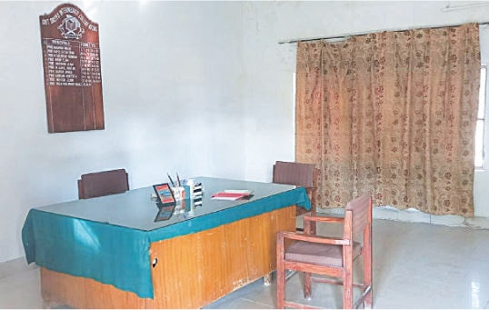The office of college principal presents a deserted look.
