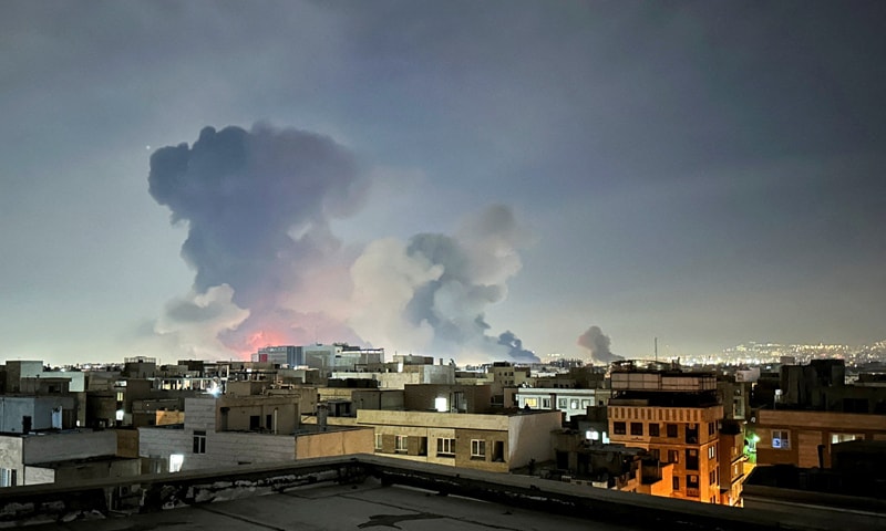 SMOKE rises following an explosion in Tehran.&mdash;Reuters