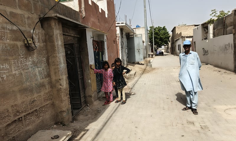 A street in Ghulam Zakarya Goth: home to 25,000 households (non-leased settlements), this working-class enclave thrives despite systemic infrastructural neglect