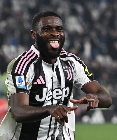 TURIN: Juventus&rsquo; Jeremie Boga rejoices after scoring against Pisa during their Serie A match at the Allianz Stadium.&mdash;AFP