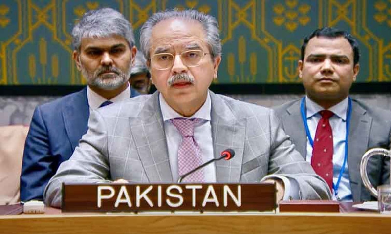PAKISTAN’S permanent representative Asim Iftikhar Ahmad speaks at a UNSC briefing.—X / PakistanUN_NY PAKISTAN’S permanent representative Asim Iftikhar Ahmad speaks at a UNSC briefing.—X / PakistanUN_NY