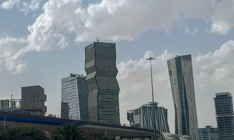 This picture taken on March 31, 2026 shows the King Abdullah Financial District (KAFD) complex in the Saudi capital Riyadh. &mdash; AFP