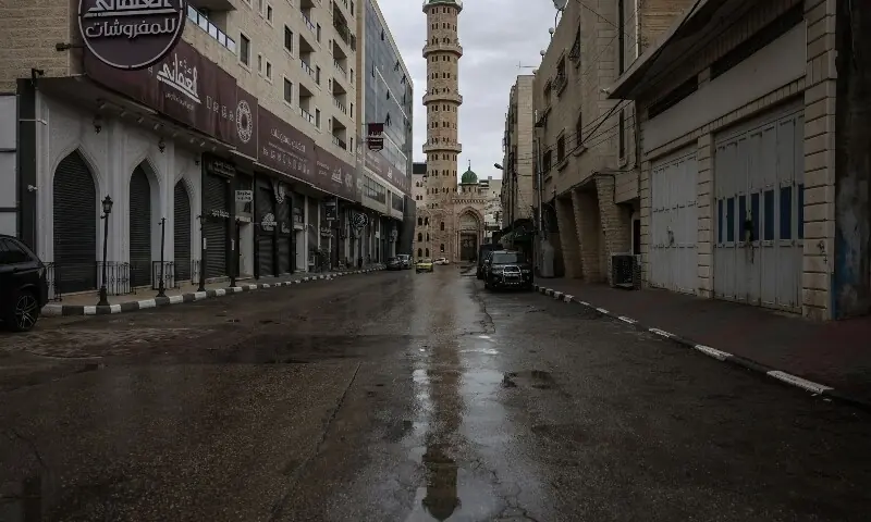 The photograph shows an empty street in Hebron, in the Israeli-occupied West Bank on April 1, 2026, during a general strike to protest a bill approved by the Israel’s parliament. — AFP The photograph shows an empty street in Hebron, in the Israeli-occupied West Bank on April 1, 2026, during a general strike to protest a bill approved by the Israel’s parliament. — AFP