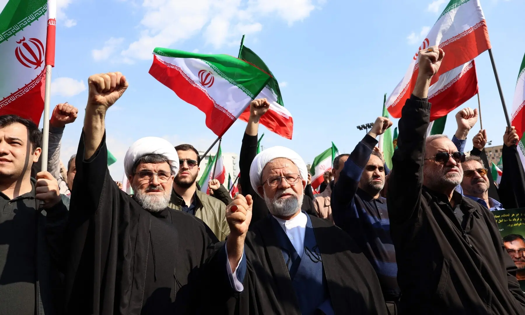 Iranians attend the funeral of Alireza Tangsiri, the assassinated commander of the Iranian Revolutionary Guards&rsquo; navy, in Enghelab Square in Tehran, Iran on April 1. &mdash; AFP