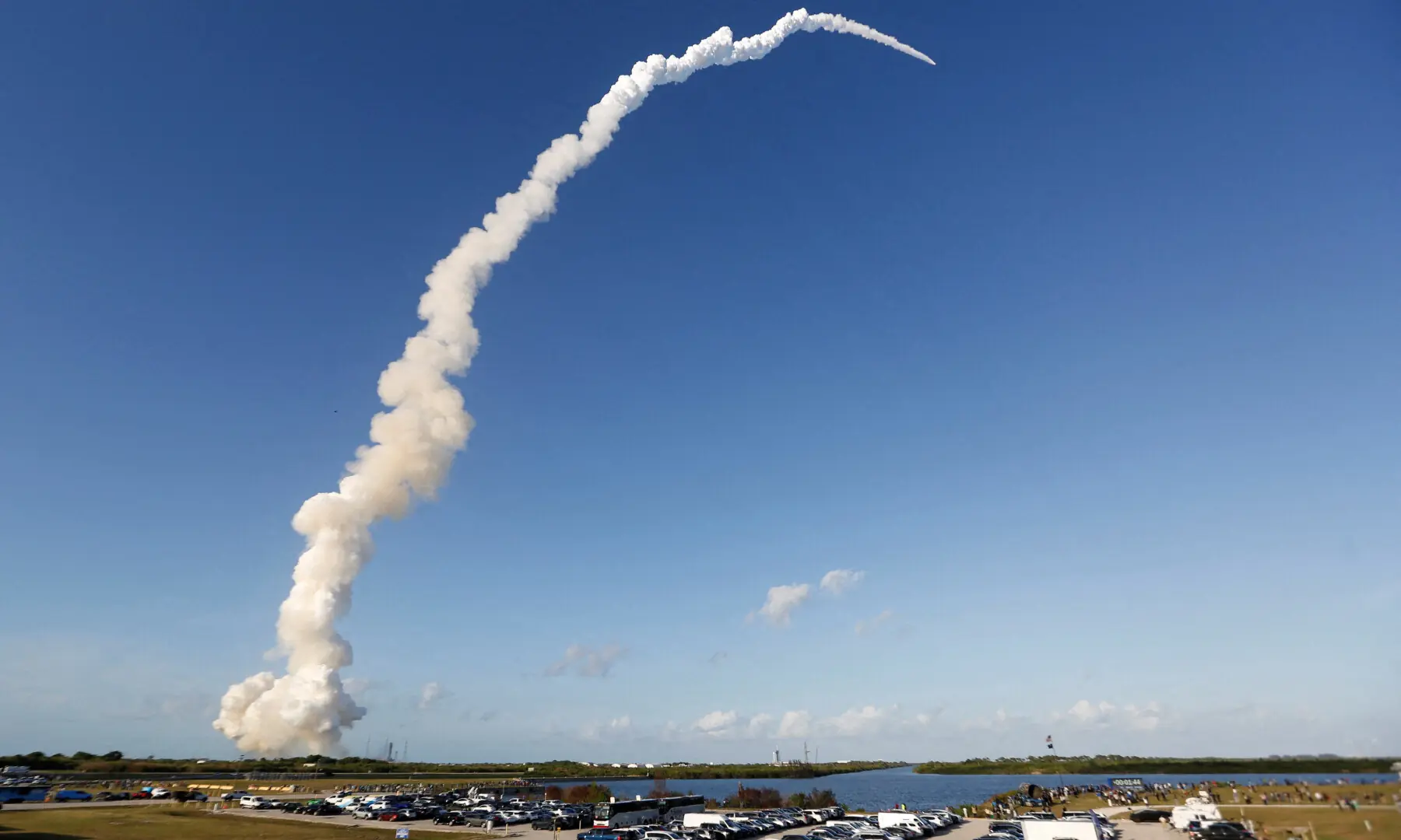 Nasa&rsquo;s Artemis II mission to fly by the moon, comprising of the Space Launch System (SLS) rocket with the Orion crew capsule, soars into the sky from the Kennedy Space Center in Cape Canaveral, Florida, US in April 1, 2026. &mdash; Reuters