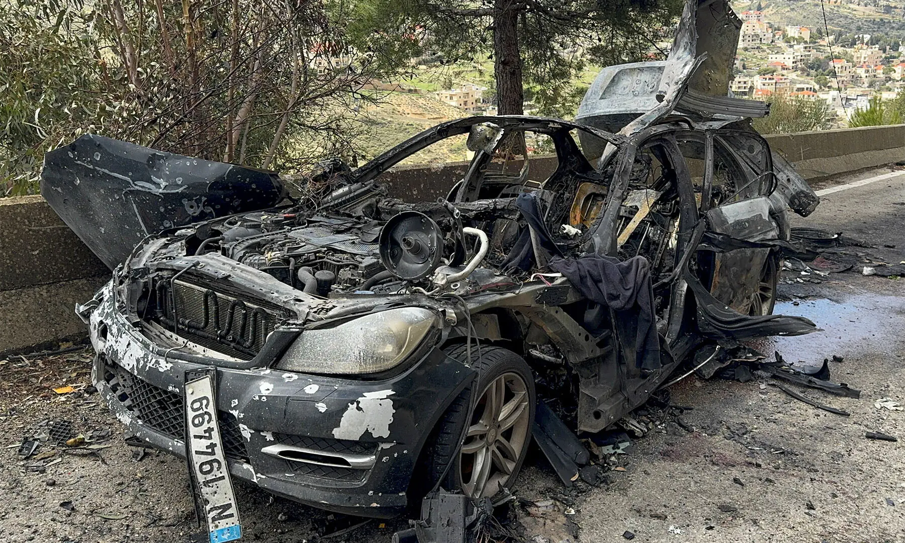 The destroyed car of Lebanese journalists Al Mayadeen reporter Fatima Ftouni and cameraman Mohammed Ftouni, and Al Manar reporter Ali Shaib, who were killed by a targeted Israeli strike in Jezzine, southern Lebanon on March 28. — Reuters The destroyed car of Lebanese journalists Al Mayadeen reporter Fatima Ftouni and cameraman Mohammed Ftouni, and Al Manar reporter Ali Shaib, who were killed by a targeted Israeli strike in Jezzine, southern Lebanon on March 28. — Reuters