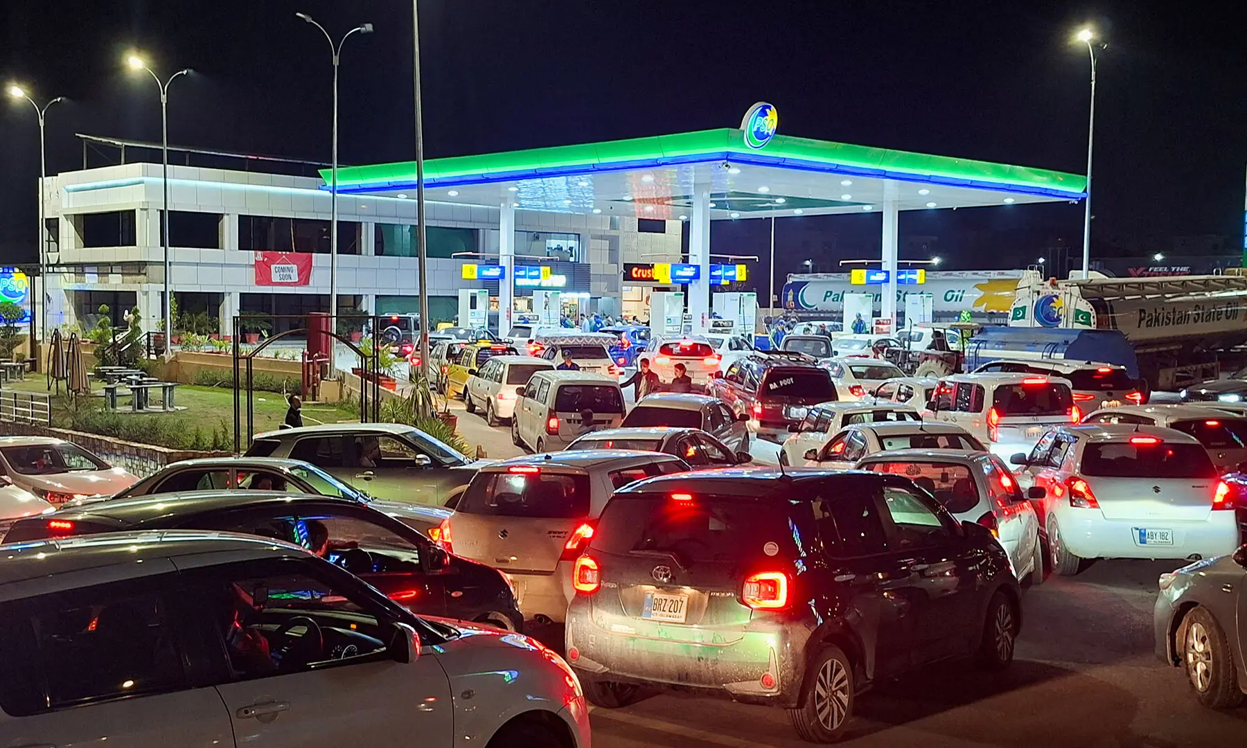 Vehicles wait for their turn to get fuel at a petrol station, as fuel prices have been raised amid the US-Israeli conflict with Iran, in Islamabad on April 2. &mdash; Reuters