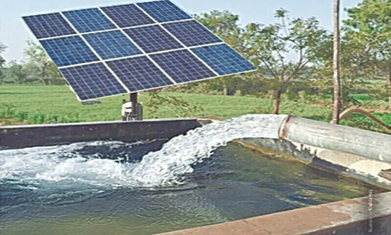 A file photo of a solar tubewell.—AFP/file A file photo of a solar tubewell.—AFP/file