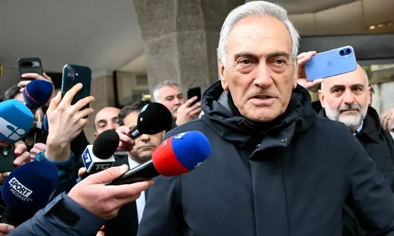 Italian Football Federation (FIGC) President Gabriele Gravina, leaves the Figc headquarters following a meeting of the Italian football authorities, in Rome on April 2, 2026. —AFP Italian Football Federation (FIGC) President Gabriele Gravina, leaves the Figc headquarters following a meeting of the Italian football authorities, in Rome on April 2, 2026. —AFP