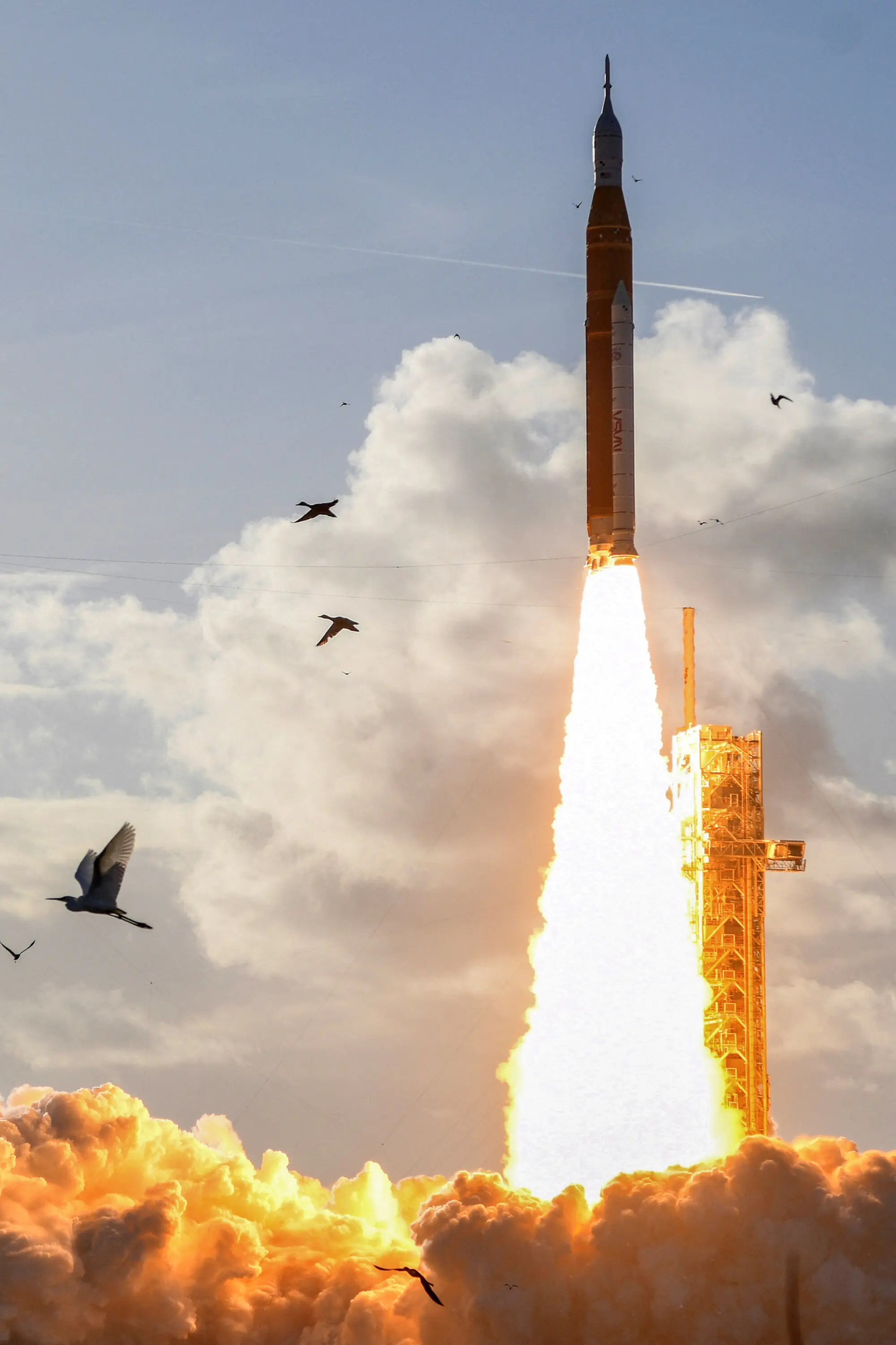NASA&rsquo;s Artemis II mission to fly by the moon, comprising of the Space Launch System (SLS) rocket with the Orion crew capsule, lifts off from the Kennedy Space Center in Cape Canaveral, Florida, U.S. April 1, 2026. &mdash;Reuters