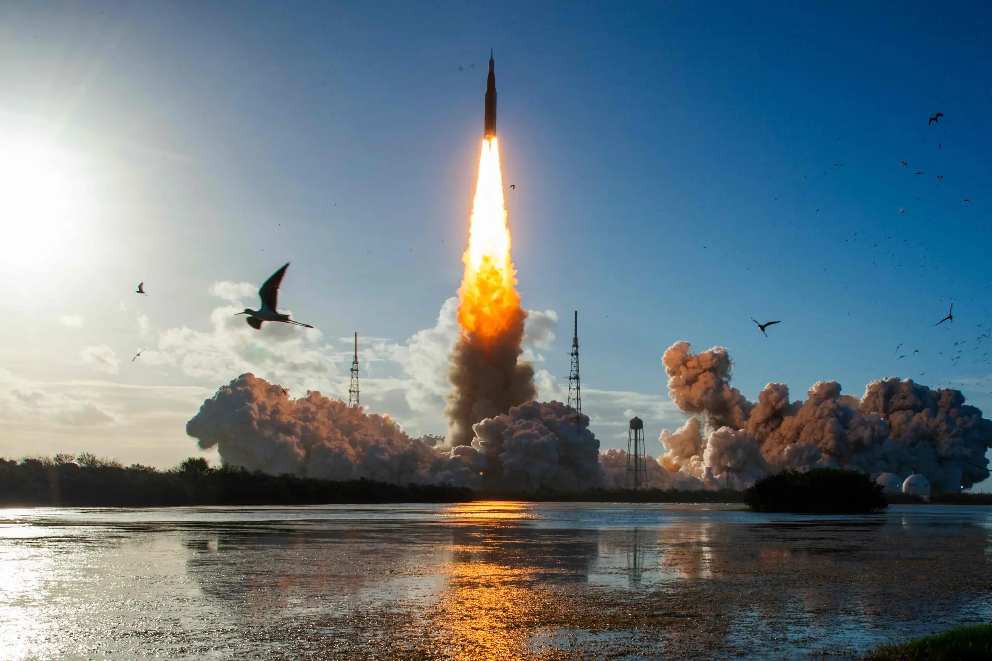 The Artemis II crewed lunar mission lifts off from Pad 39B at Kennedy Space Center in Cape Canaveral, Florida, on April 1, 2026.  &mdash;AFP