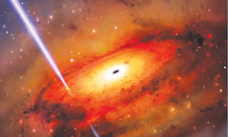 An artist’s impression of an immensely energetic explosion, called a gamma ray burst. — Reuters An artist’s impression of an immensely energetic explosion, called a gamma ray burst. — Reuters