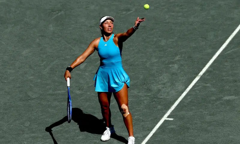 Jessica Pegula of the United States serves to Iva Jovic of the United States during the Semifinals of the Credit One Charleston Open at Credit One Stadium on April 4, 2026 in Charleston, South Carolina. — AFP Jessica Pegula of the United States serves to Iva Jovic of the United States during the Semifinals of the Credit One Charleston Open at Credit One Stadium on April 4, 2026 in Charleston, South Carolina. — AFP