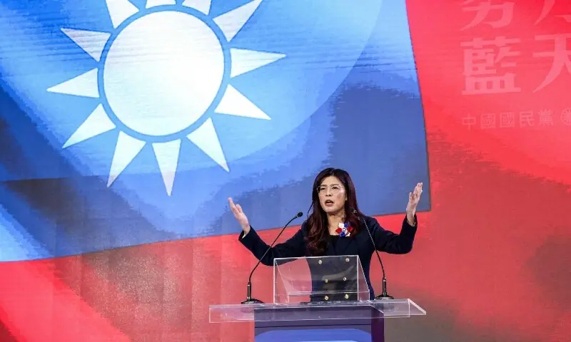 Newly elected opposition Kuomintang (KMT) leader Cheng Li-wun delivers her speech during the Kuomintang (KMT) 12th National Congress in Taipei on Nov 1, 2025. — AFP/File Newly elected opposition Kuomintang (KMT) leader Cheng Li-wun delivers her speech during the Kuomintang (KMT) 12th National Congress in Taipei on Nov 1, 2025. — AFP/File