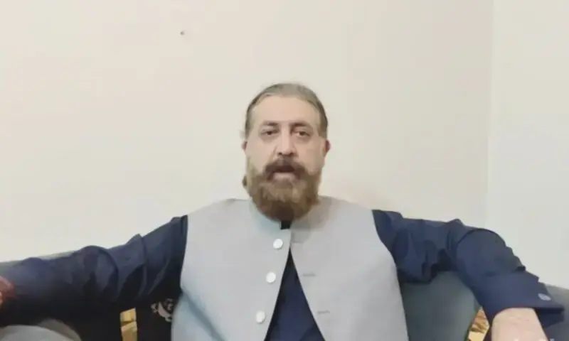 PTI Central Information Secretary Sheikh Waqas Akram. — Screengrab via video from Sheikh Waqqas/X PTI Central Information Secretary Sheikh Waqas Akram. — Screengrab via video from Sheikh Waqqas/X
