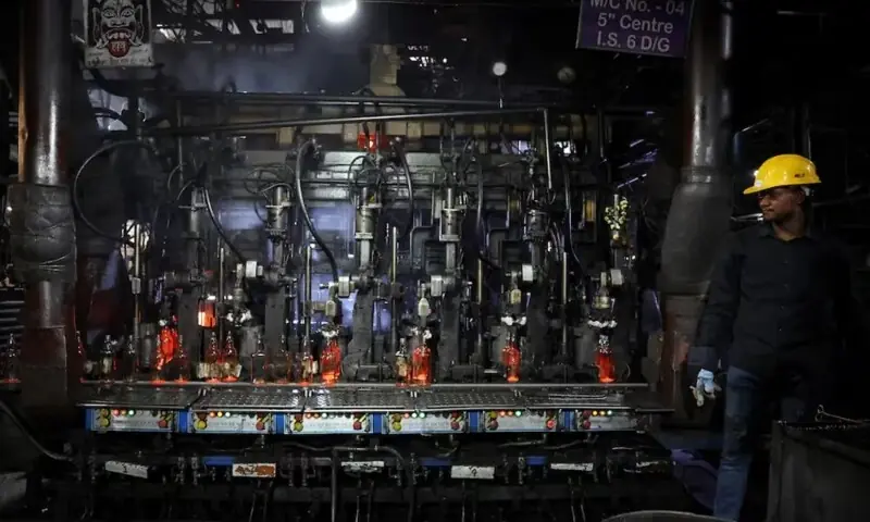 Glass bottles are being manufactured inside a glass factory amid fuel supply disruptions following the US-Israeli conflict with Iran, in Firozabad in the northern state of Uttar Pradesh, India, March 26, 2026. &mdash;Reuters/File