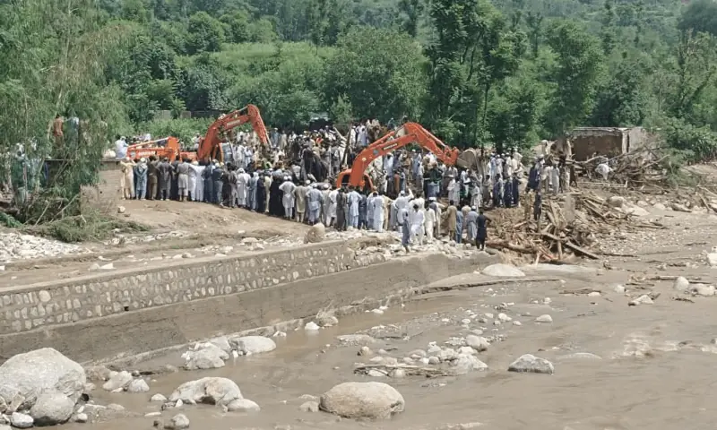 People prepare a mass grave in Khyber Pakhtunkhwa’s Buner after over 200 people died in the district due to flash floods, on Aug 16, 2025. — photo via Umar Bacha. People prepare a mass grave in Khyber Pakhtunkhwa’s Buner after over 200 people died in the district due to flash floods, on Aug 16, 2025. — photo via Umar Bacha.