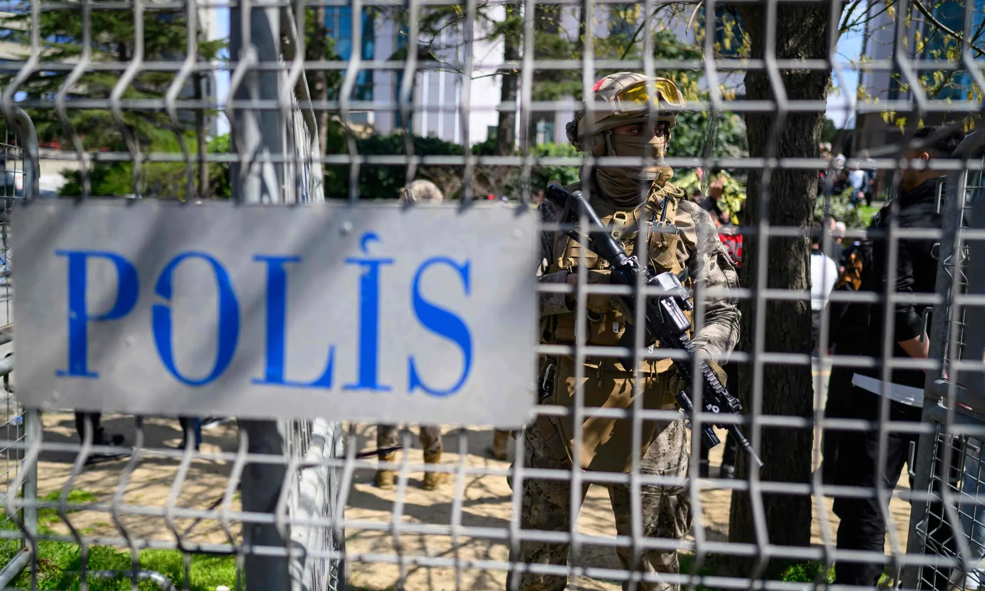 A police official stands alert near The Israeli Consulate in Istanbul on April 7, 2026, following a shootout between gunmen and police. — AFP A police official stands alert near The Israeli Consulate in Istanbul on April 7, 2026, following a shootout between gunmen and police. — AFP