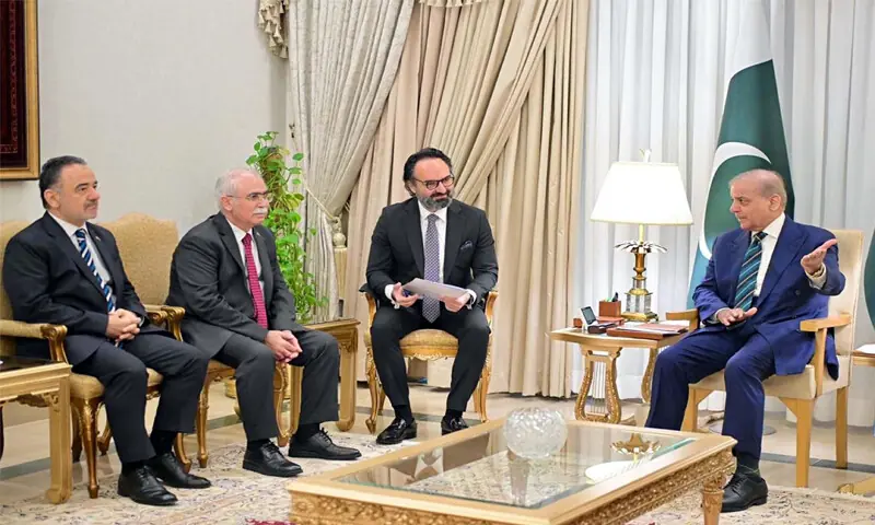 PRIME Minister Shehbaz Sharif meets Kadir Ozkaya, President of Turkiye’s Constitutional Court.—APP PRIME Minister Shehbaz Sharif meets Kadir Ozkaya, President of Turkiye’s Constitutional Court.—APP