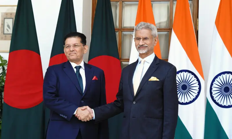 Bangladesh Foreign Minister Dr Khalilur Rahman and Indian Minister for External Affairs Subrahmanyam Jaishankar during a meeting in New Dehli on April 8, 2026. — Photo via X/@DrSJaishankar Bangladesh Foreign Minister Dr Khalilur Rahman and Indian Minister for External Affairs Subrahmanyam Jaishankar during a meeting in New Dehli on April 8, 2026. — Photo via X/@DrSJaishankar