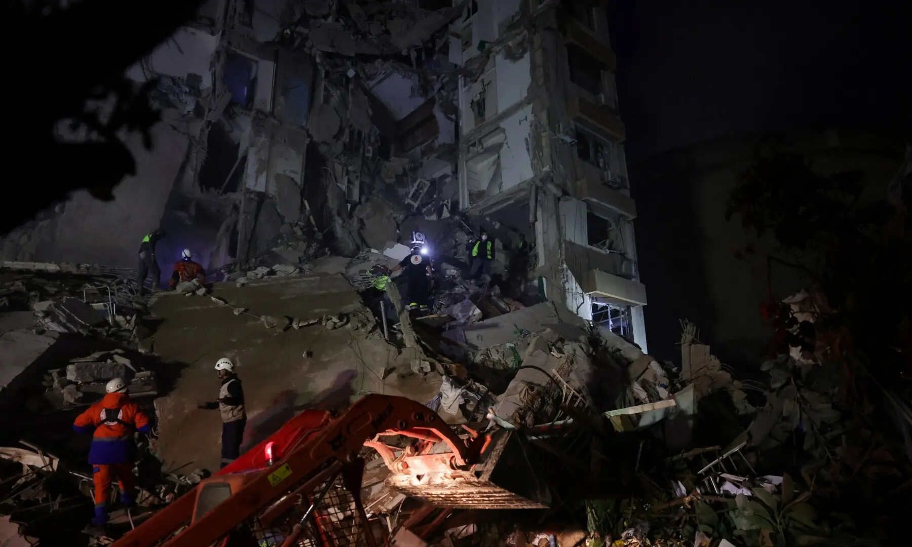 Rescuers work at the site of an Israeli strike, in Beirut, Lebanon on April 8. &mdash; Reuters