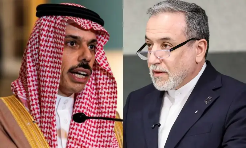 This photo combo shows Saudi Foreign Minister Prince Faisal bin Farhan (L) and Iran’s FM Abbas Araghchi (R). — Reuters/File This photo combo shows Saudi Foreign Minister Prince Faisal bin Farhan (L) and Iran’s FM Abbas Araghchi (R). — Reuters/File