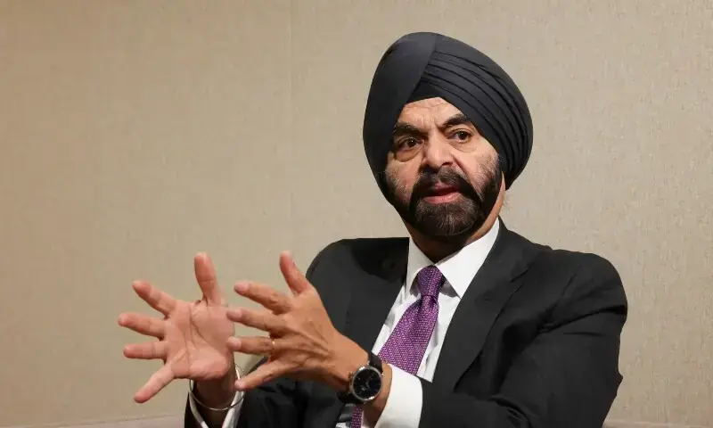 World Bank President Ajay Banga gestures during an interview with Reuters in Karachi on Feb 4. — Reuters/File World Bank President Ajay Banga gestures during an interview with Reuters in Karachi on Feb 4. — Reuters/File