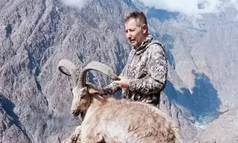 A French citizen hunted Astore Markhor in Haramosh conservation area in Gilgit. — via author A French citizen hunted Astore Markhor in Haramosh conservation area in Gilgit. — via author