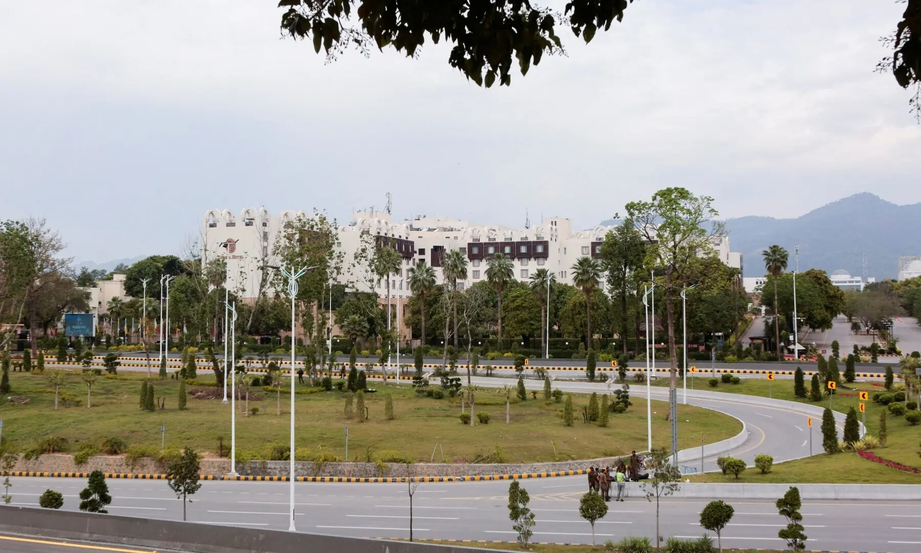 An empty road in front of the Serena Hotel, as delegations from the United States and Iran are expected to hold high-stakes talks in Islamabad, Pakistan, April 11, 2026. &mdash;Reuters