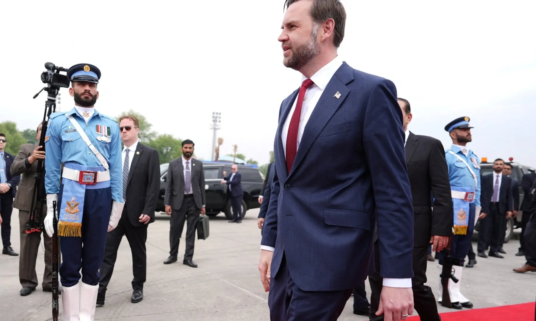 US Vice President JD Vance arrives for talks with Iranian officials in Islamabad, Pakistan, Saturday, April 11, 2026. &mdash;Reuters