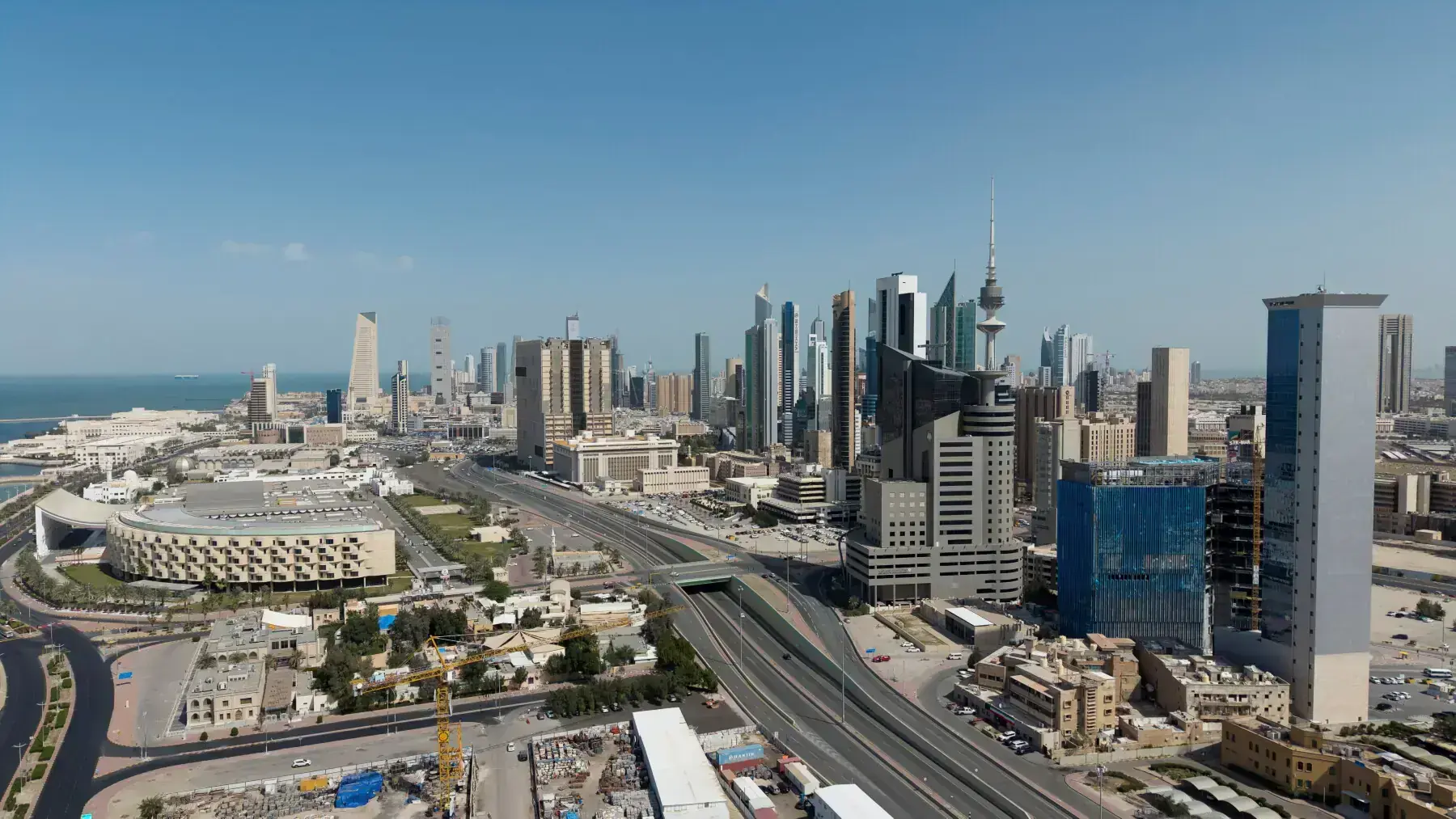 A drone view shows Kuwait City on February 28. &mdash; Reuters/File