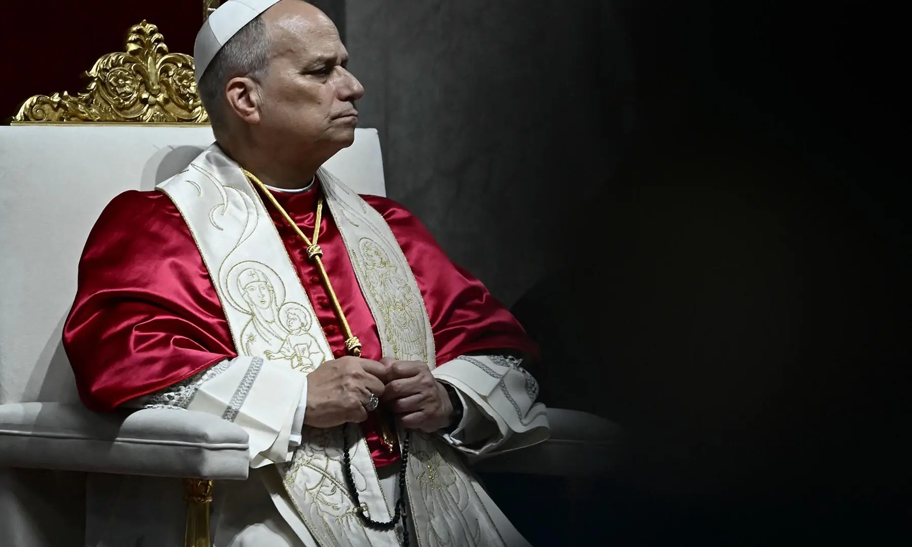 Pope Leo XIV presides over a prayer vigil for peace inside St Peter’s Basilica in Vatican City on April 11. — AFP