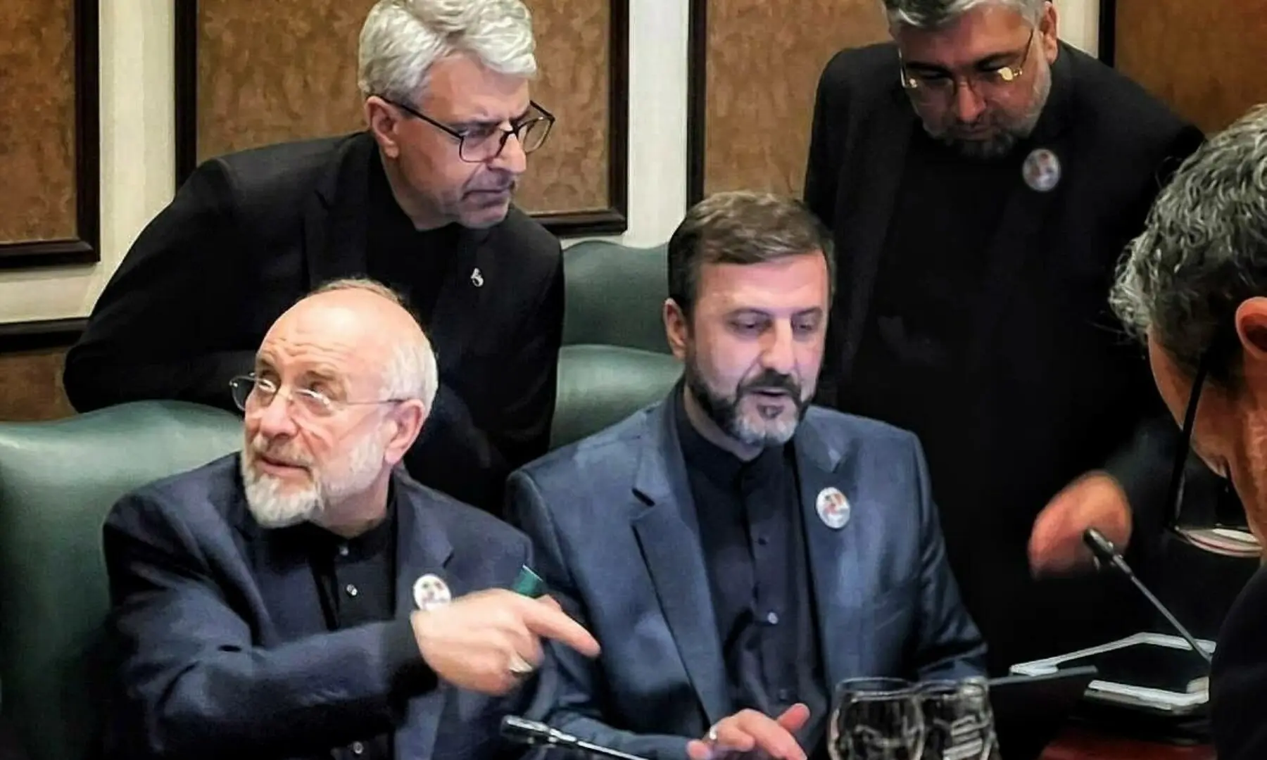 Iran’s team of negotiators, led by parliament speaker Mohammad Bagher Ghalibaf (bottom R), confer amongst each other at the Serena Hotel in Islamabad, amid the Islamabad Talks with the US, on April 11, 2026. —PressTV/X Iran’s team of negotiators, led by parliament speaker Mohammad Bagher Ghalibaf (bottom R), confer amongst each other at the Serena Hotel in Islamabad, amid the Islamabad Talks with the US, on April 11, 2026. —PressTV/X